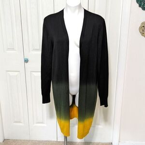 CHICO'S Rayon Spun Dip Dyed Open Front Cardigan/Duster